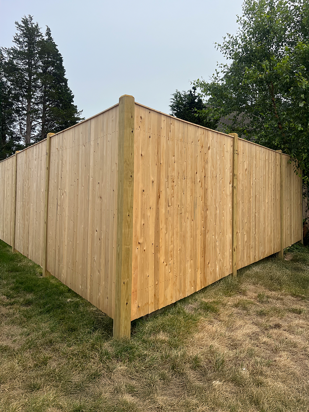 Dumpster enclosure fence project for commercial property