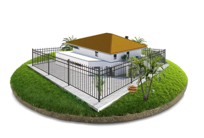 Aluminum fence installation by All State Fence