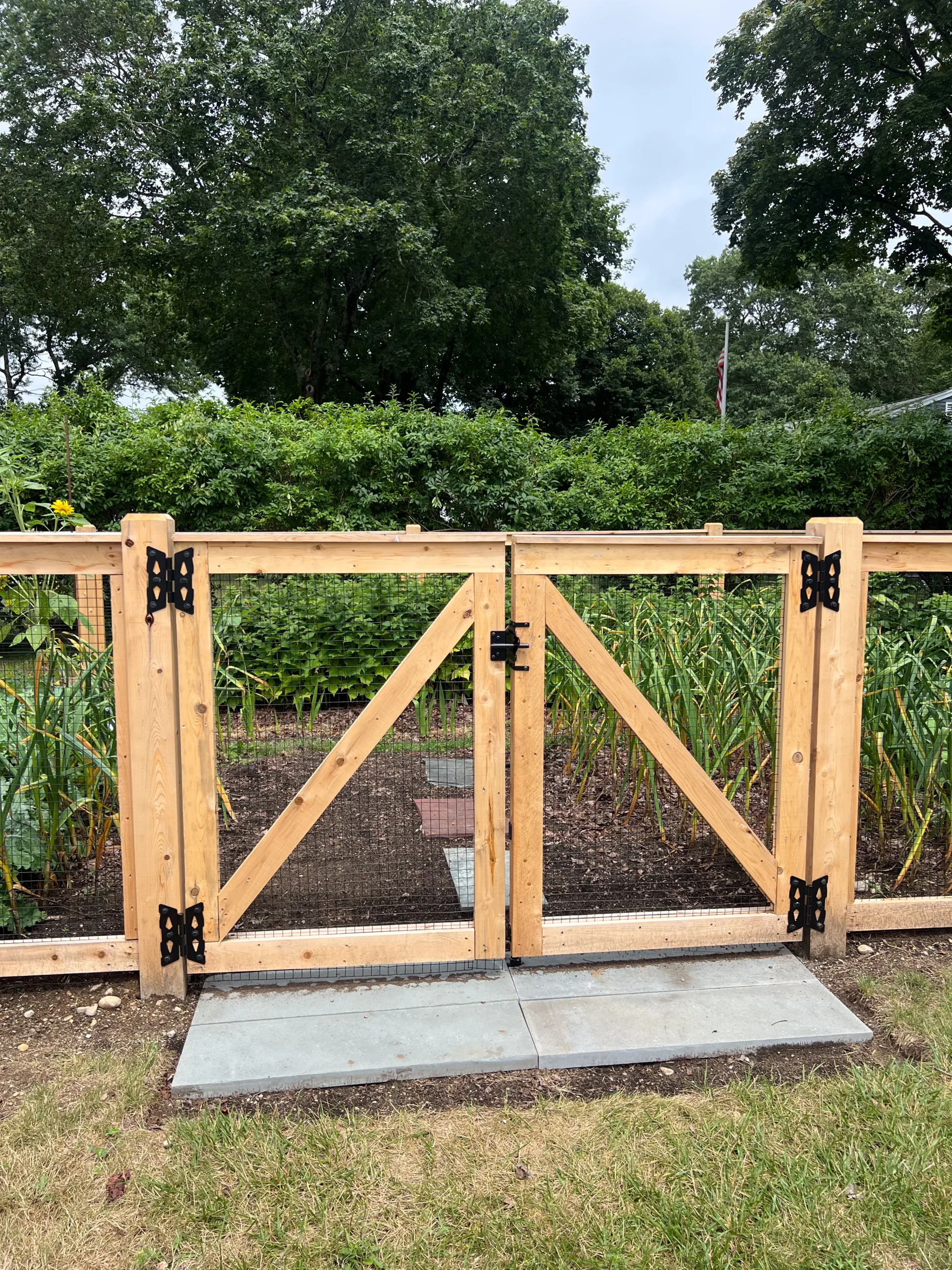 Custom backyard fence installation