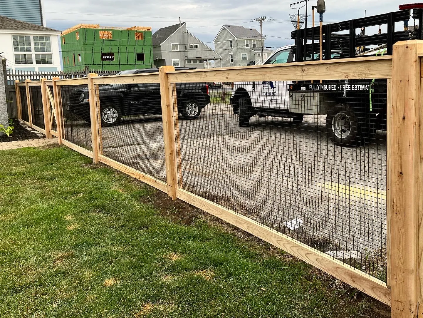 Custom backyard fence