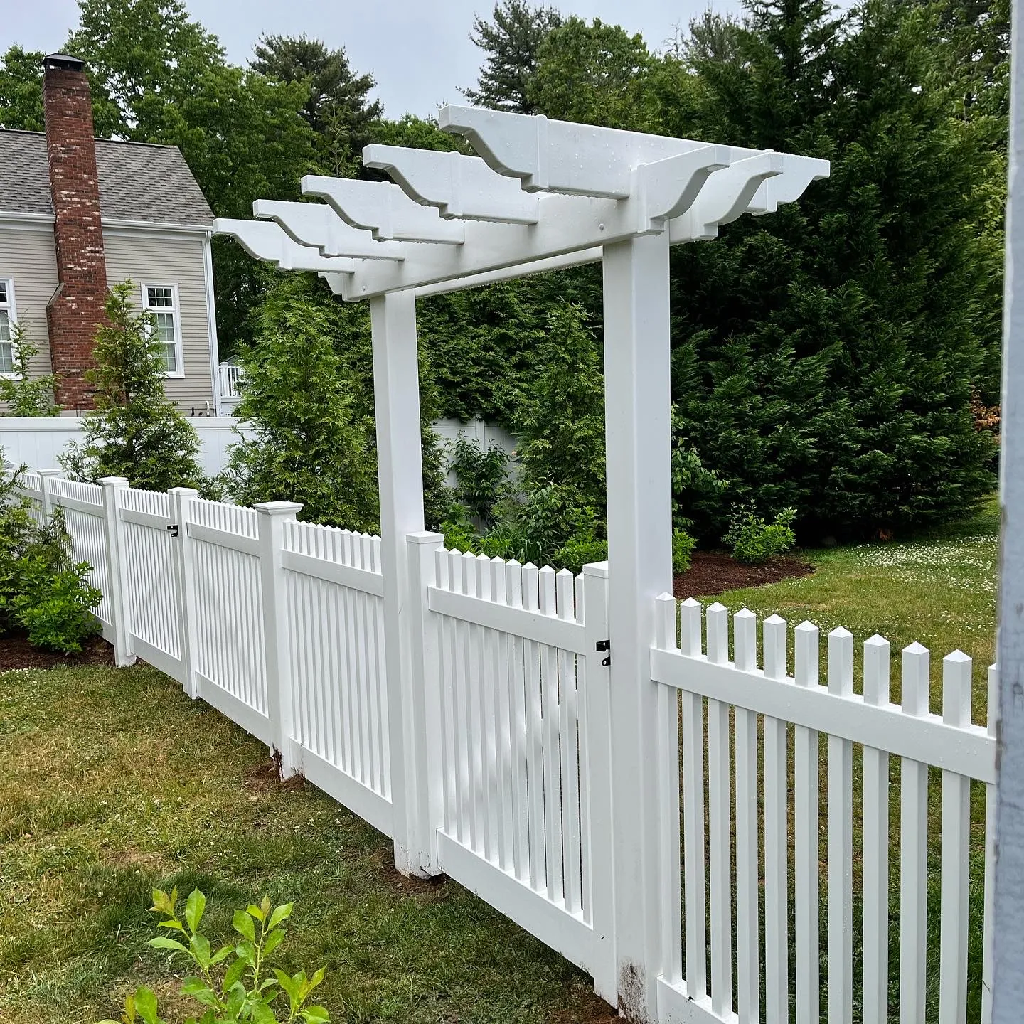 Wood pergola installation