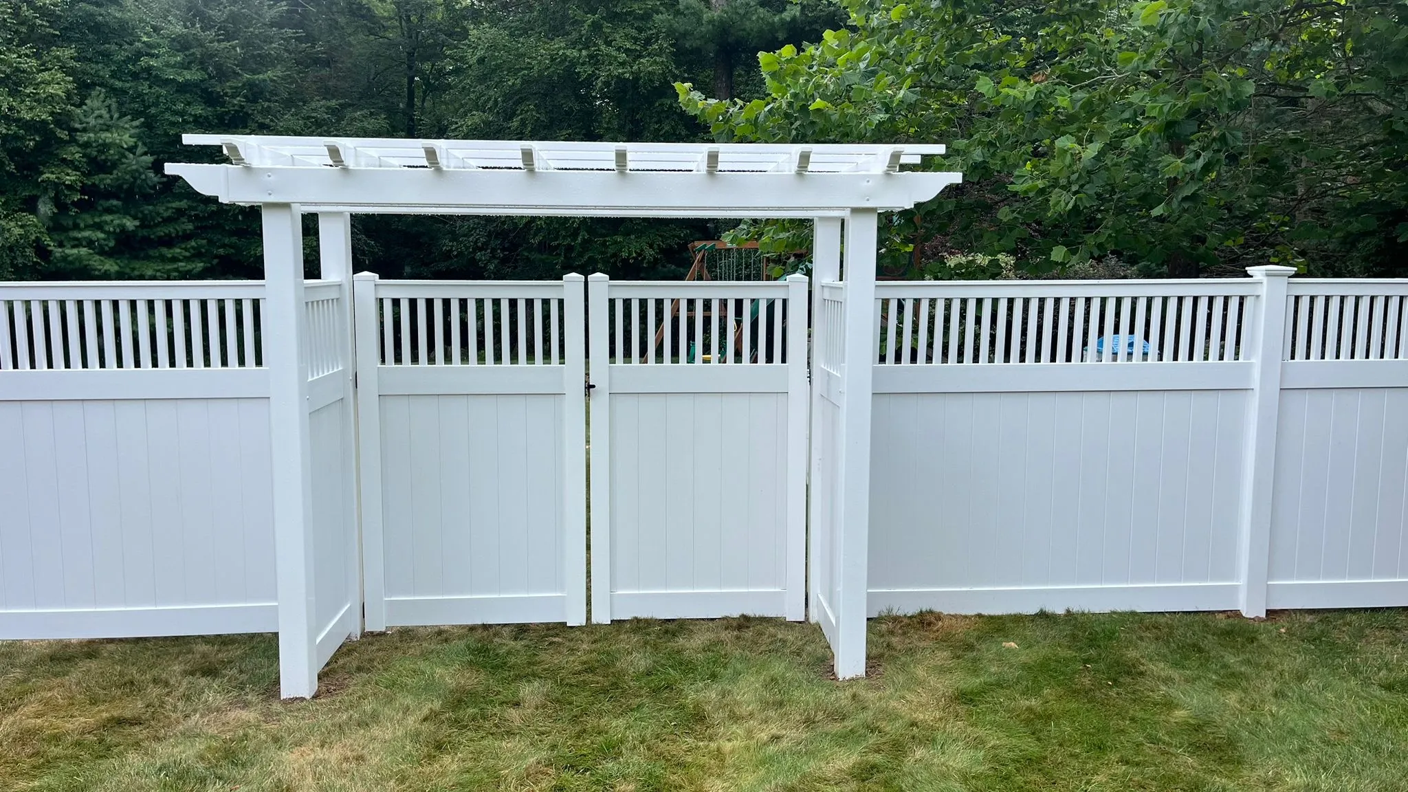 Custom pergola installation