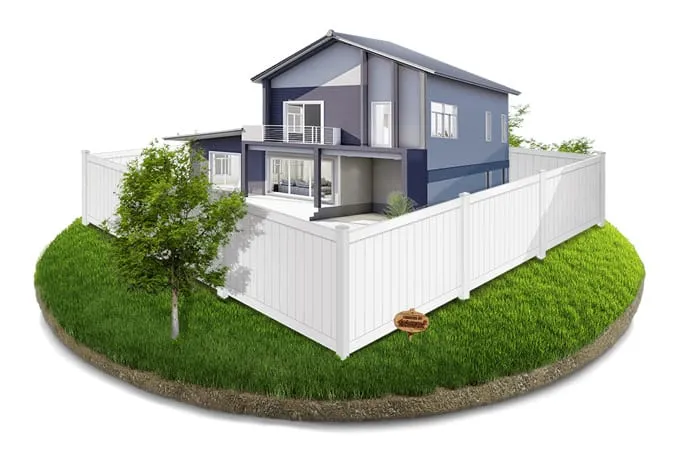 Vinyl fence installation by All State Fence