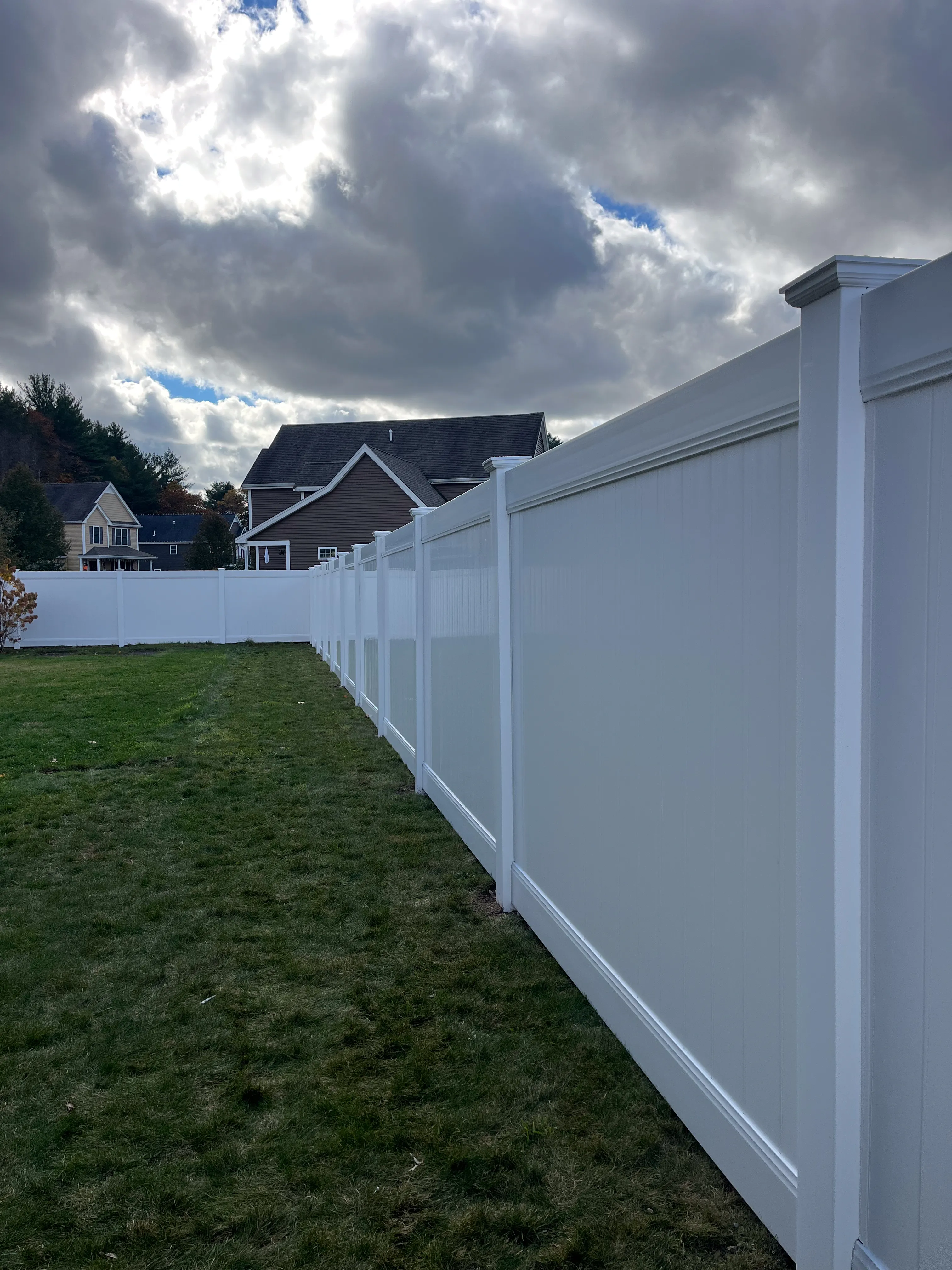 Vinyl fence installation project 2