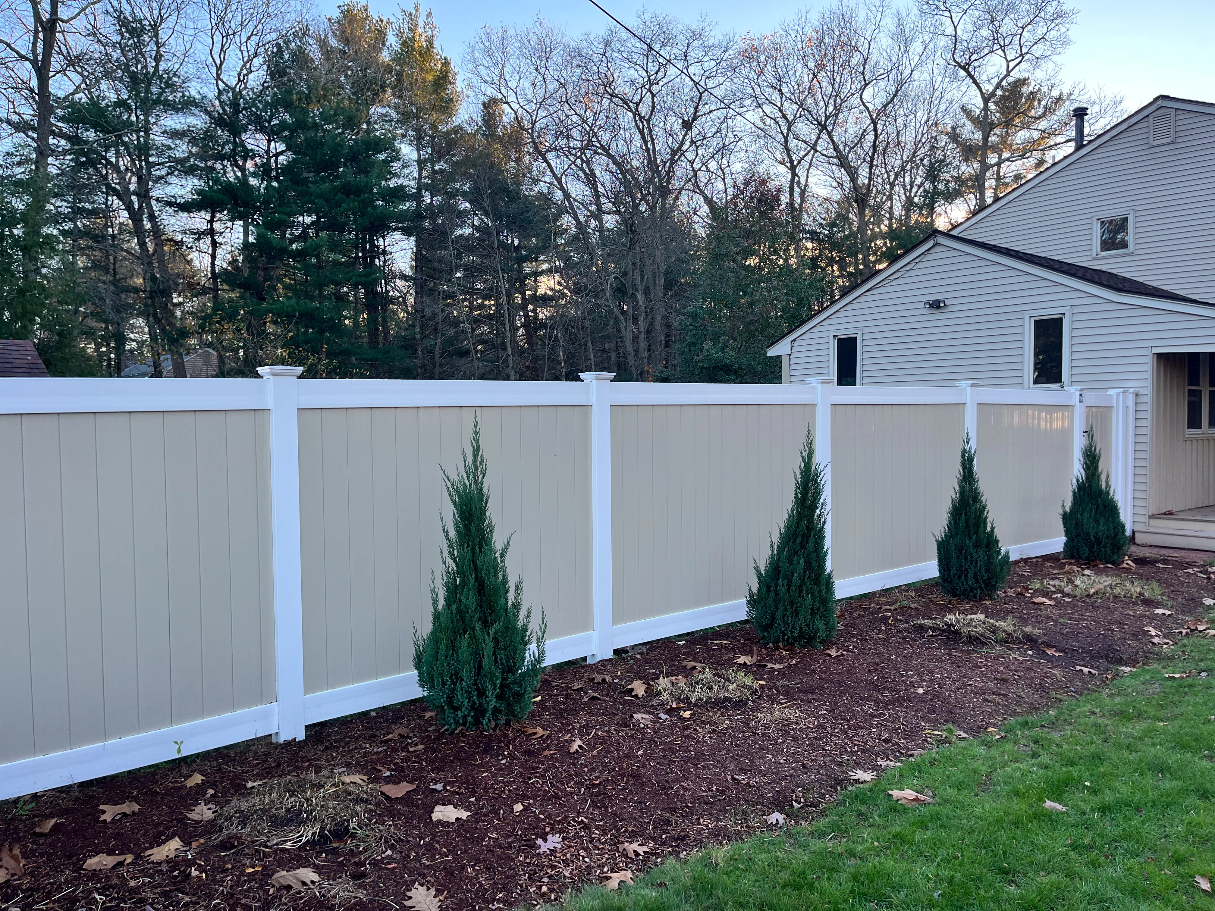 Vinyl fence installation project 3