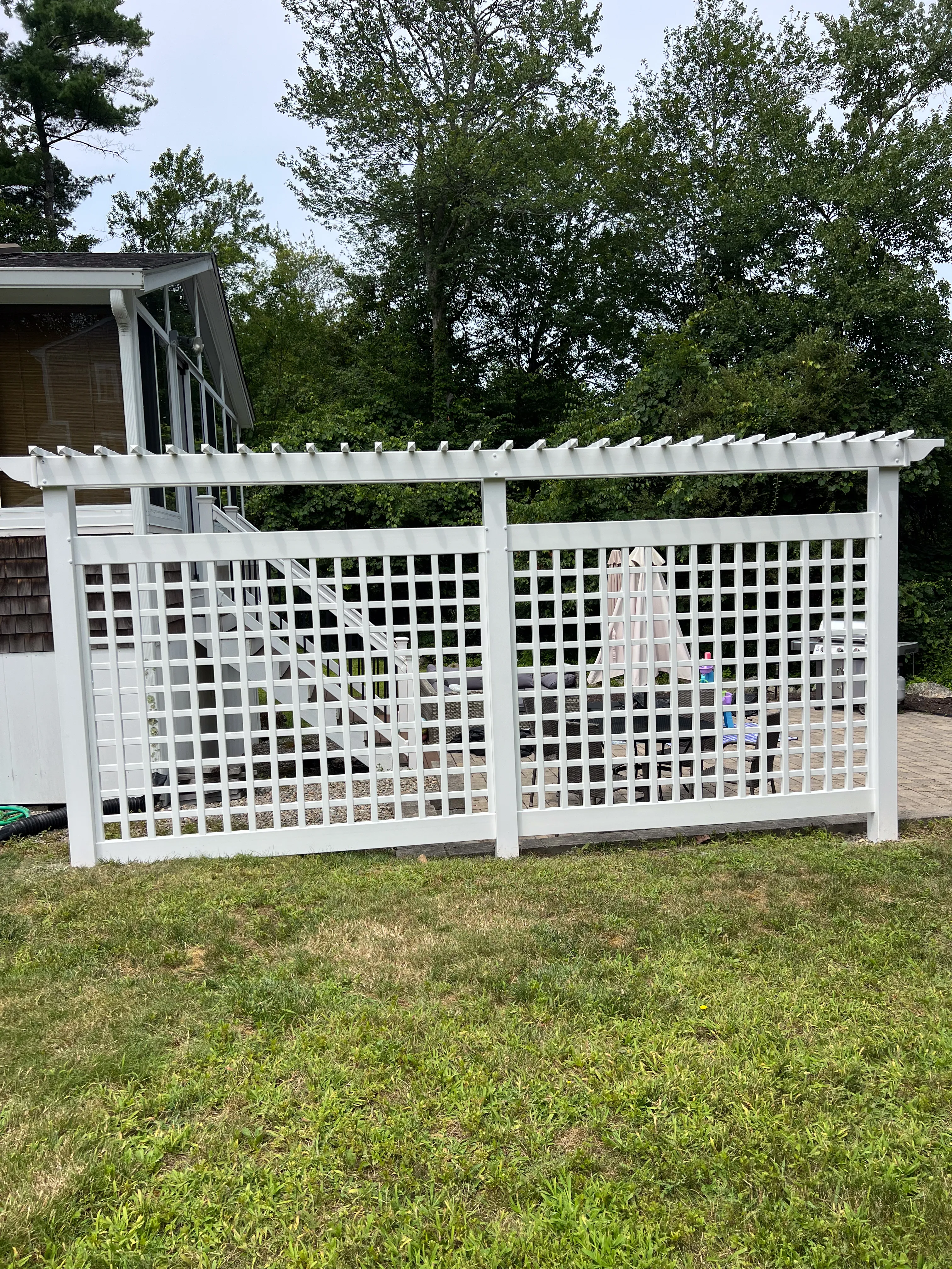 Vinyl fence installation project 4