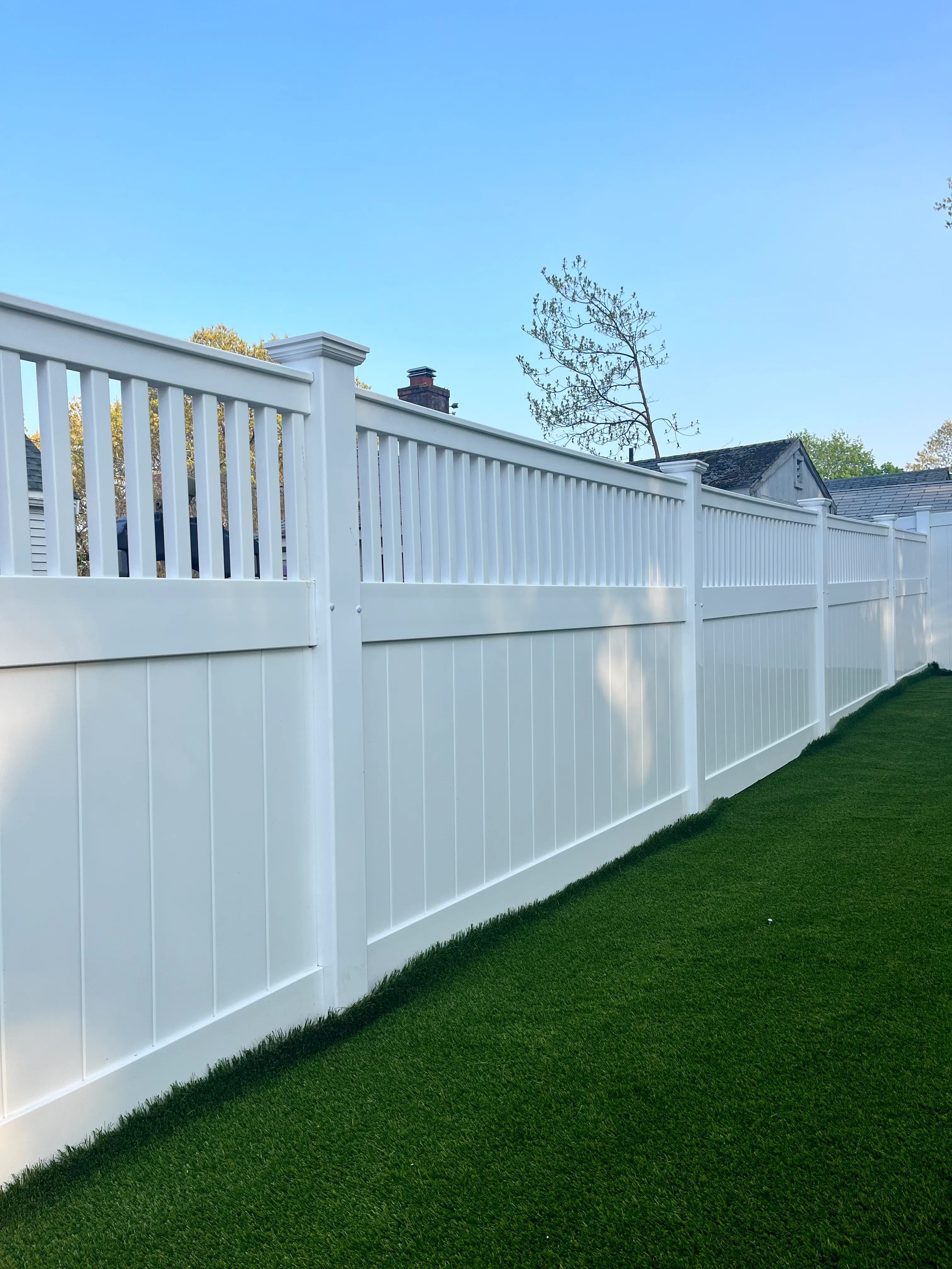Vinyl fence installation project 13