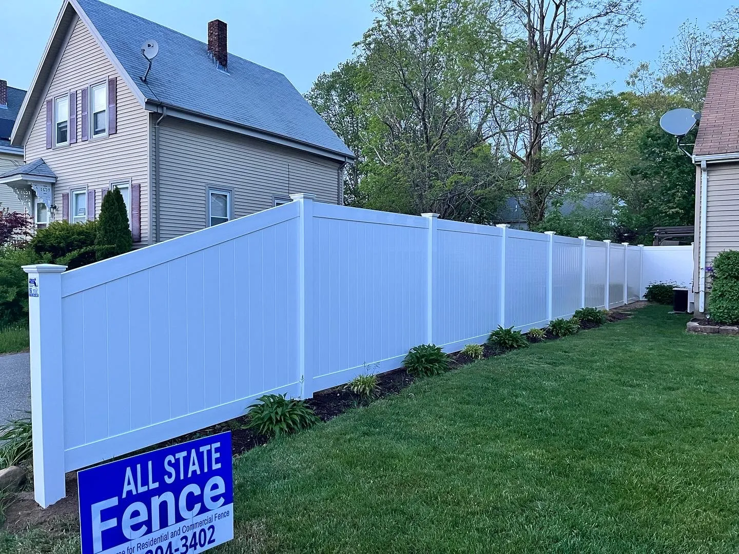 Vinyl fence installation project 14