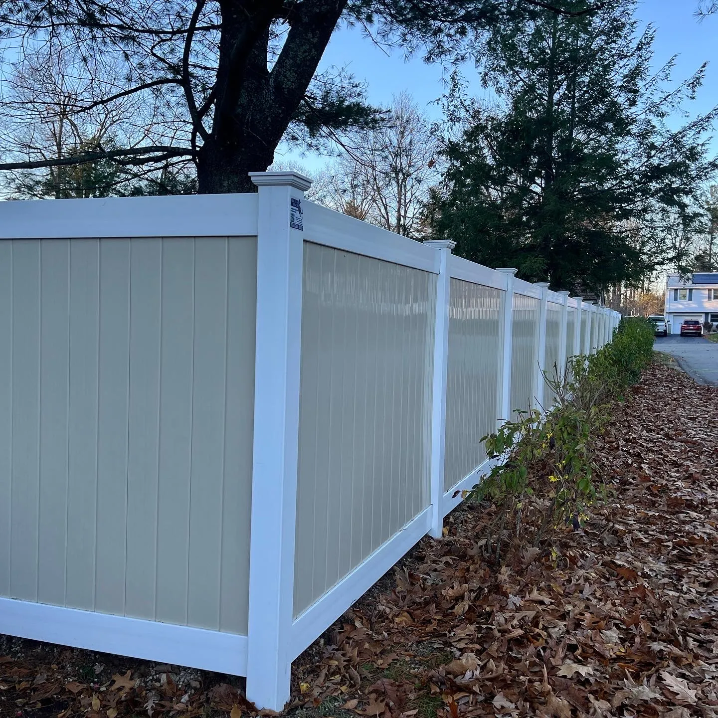 Vinyl fence installation project 16