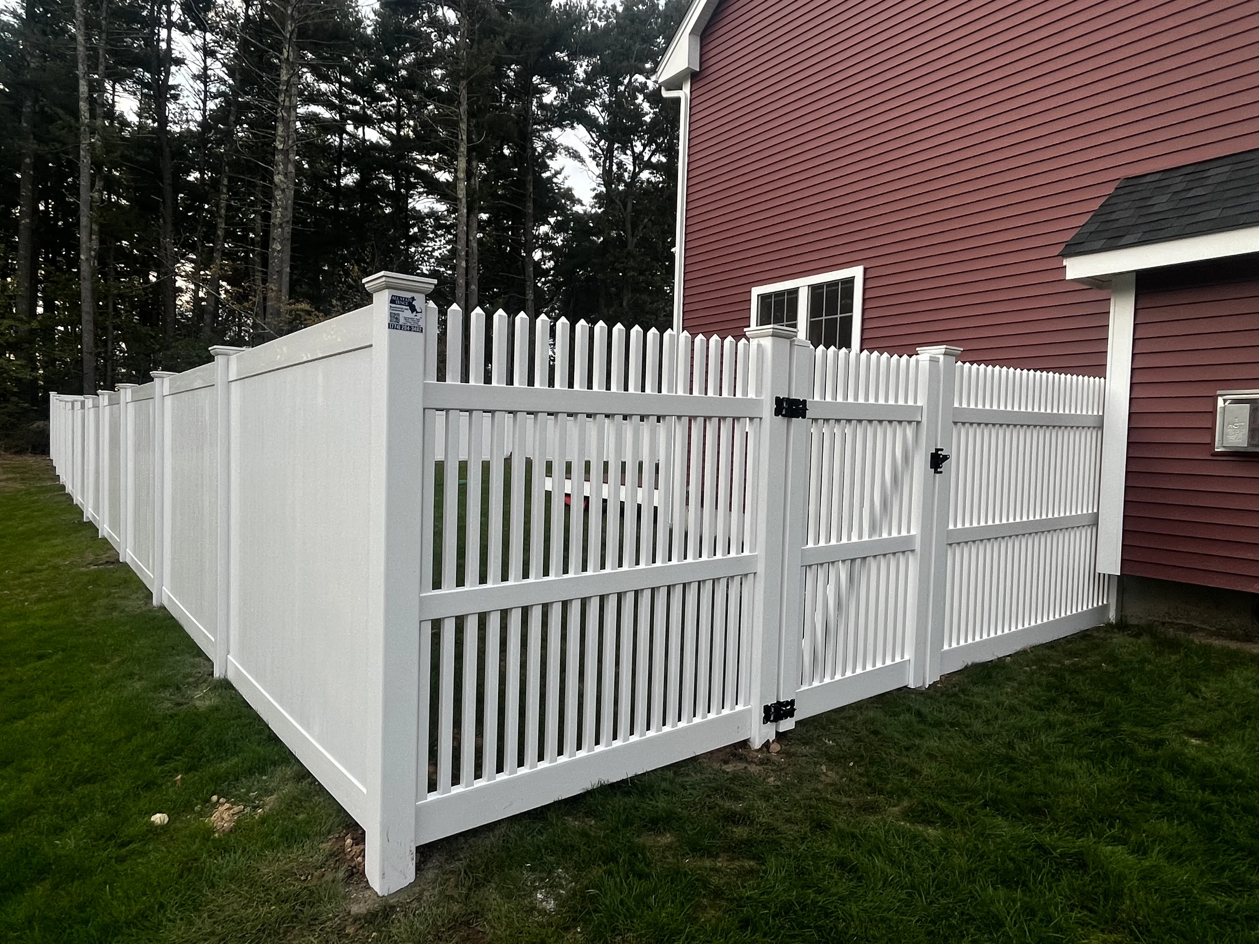 Vinyl fence installation project 18