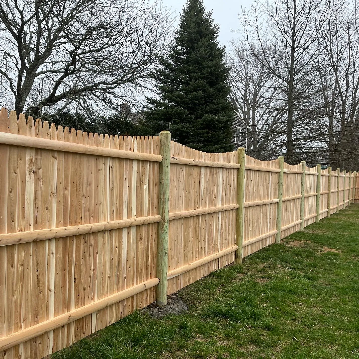 Custom wood fencing