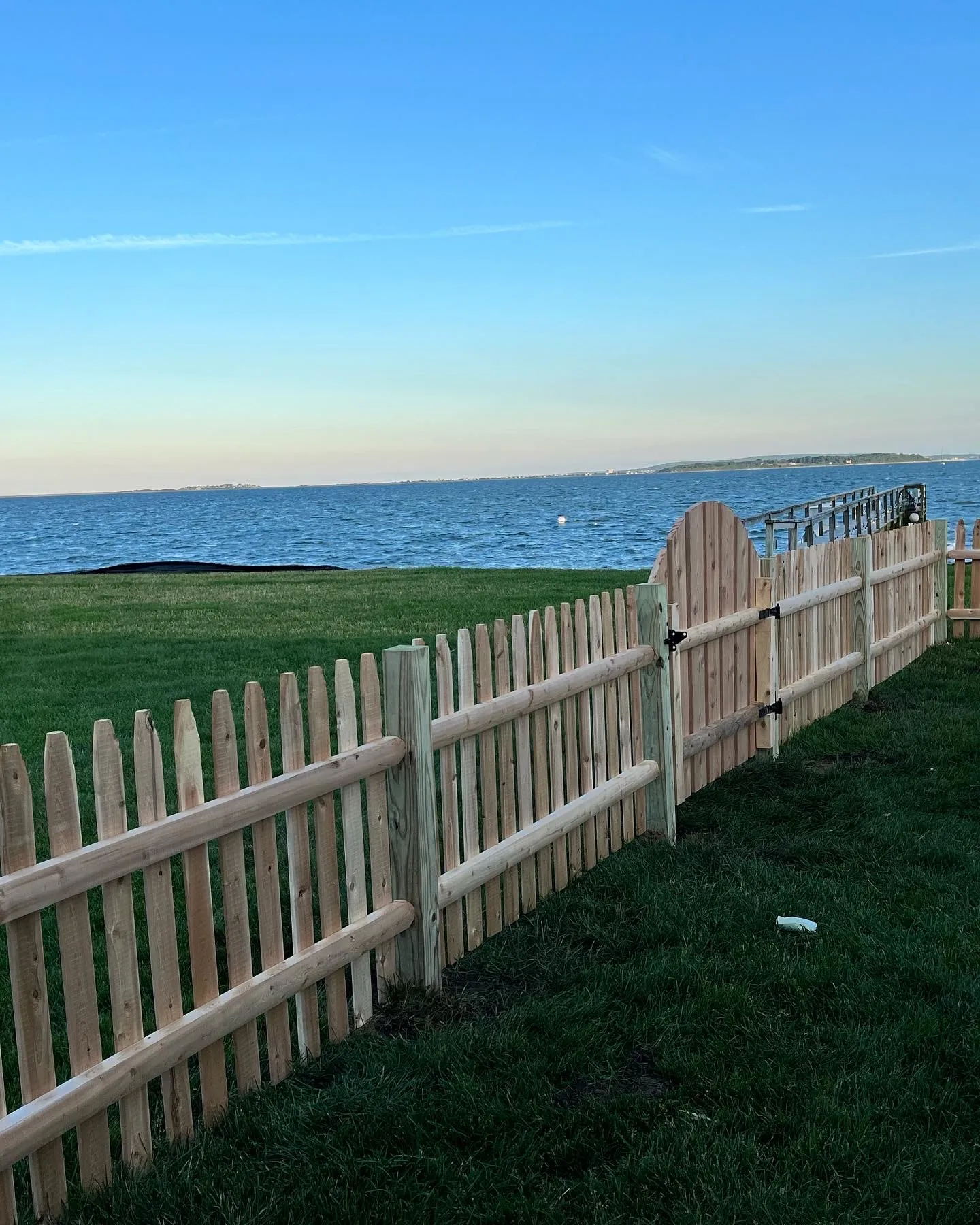 Wood fence installation project 6