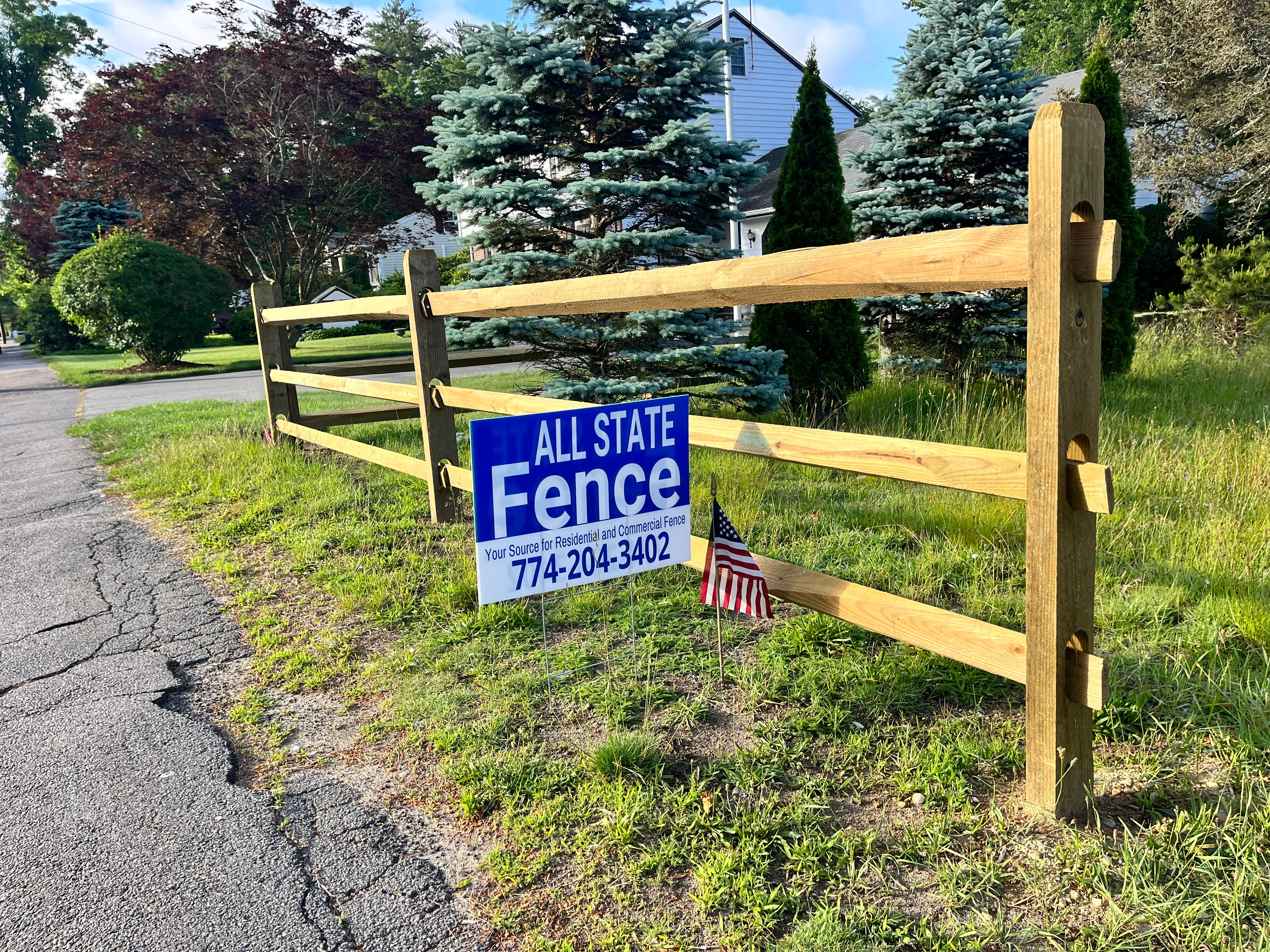 Wood fence installation project 7